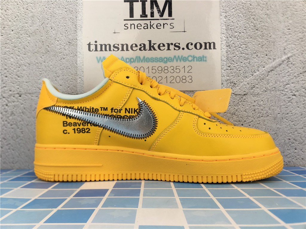 Off-White x Air Force 1 Low University Gold Metallic Silver DD1876 700